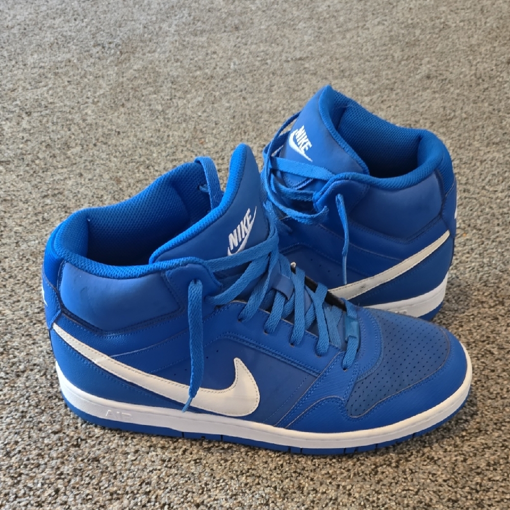 Nike Royal Blue and White High-Tops